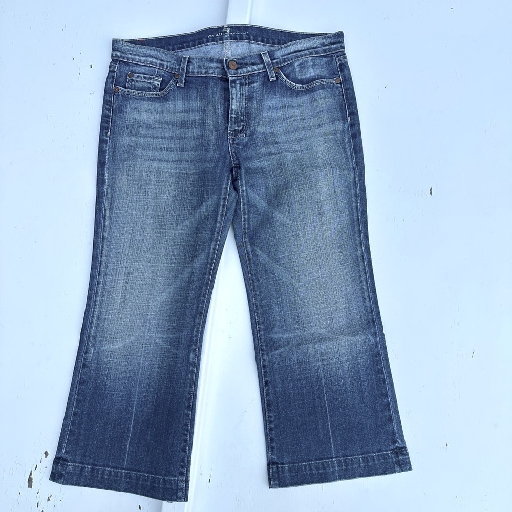 7 For All Mankind Women's Cropped Jeans - Blue
